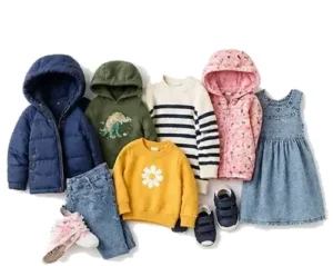 Sorted children's second-hand clothing for all seasons